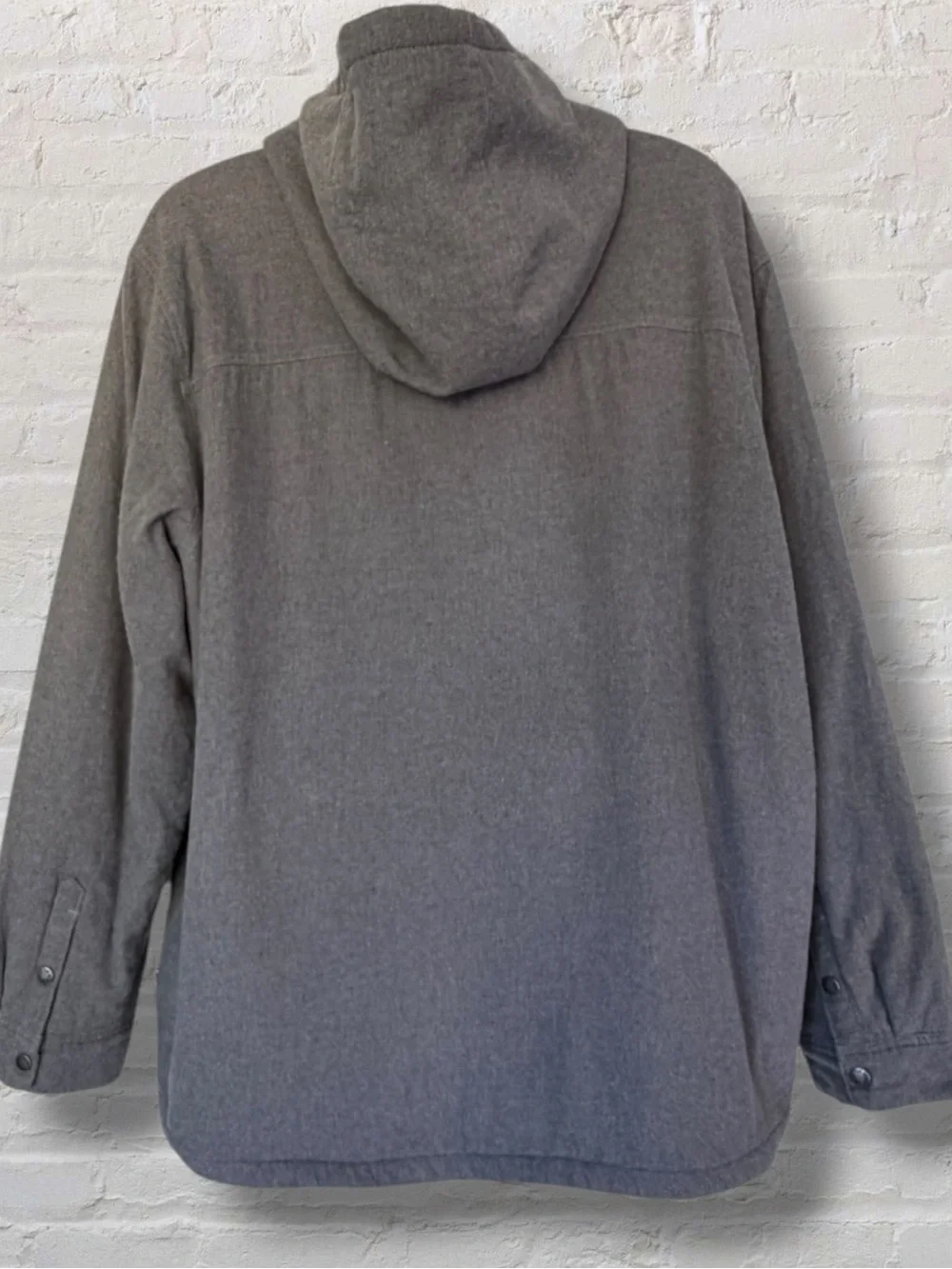 The North Face Hooded Campshire Shirt Jacket XXL Gray Sherpa Lined Shacket